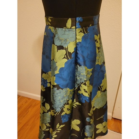 Womems R&M Richard's dress high low blue/green/metallic size 8 sleeveless - Picture 2 of 11
